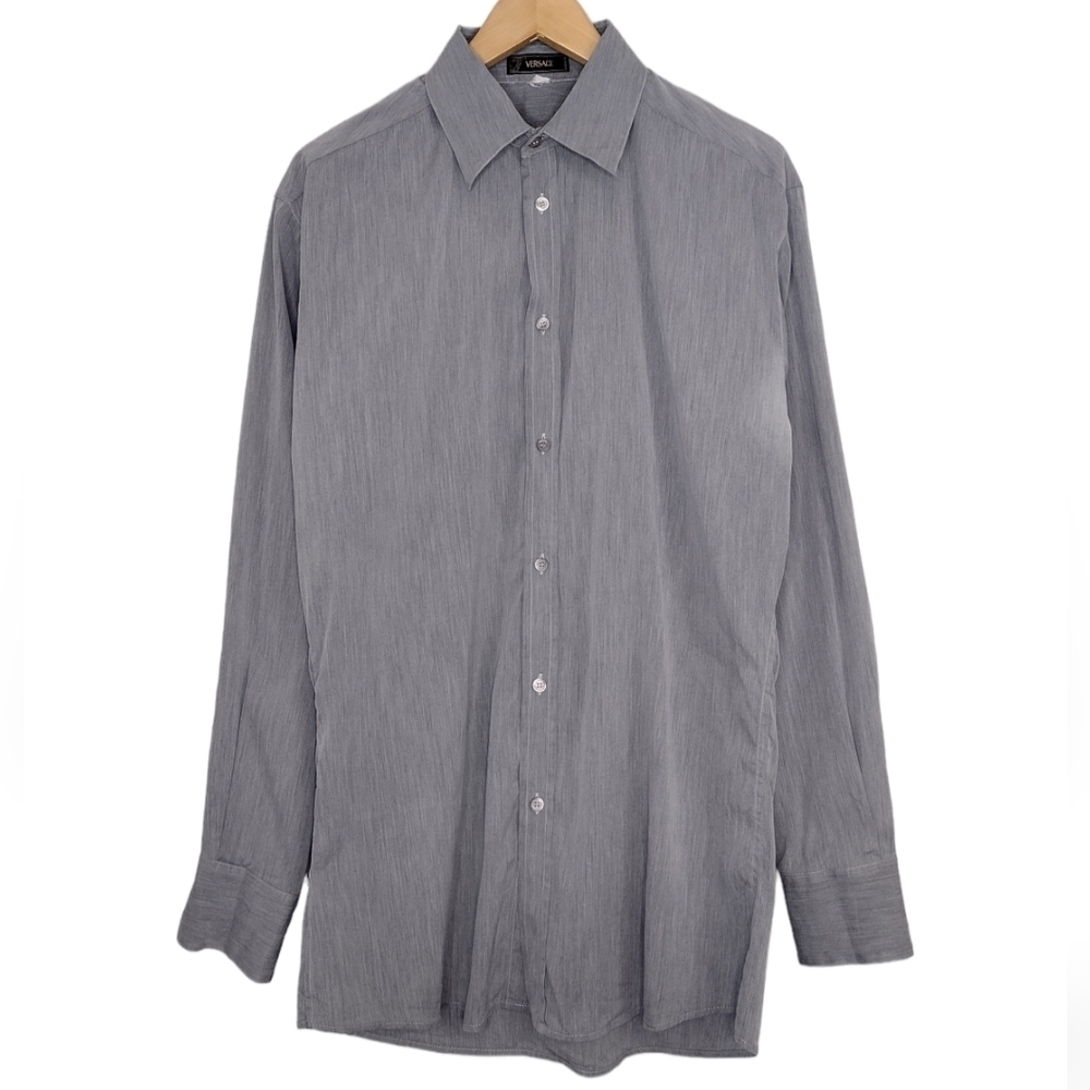 Versace Men's Long Sleeve Casual Button Down Dress Shirt Size L